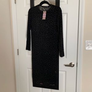 Leopard Print Mesh Dress